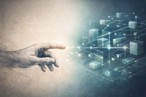 Conceptual collaboration between human creativity and structured machine intelligence without technological clichés